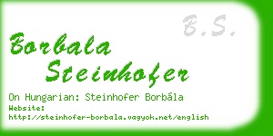 borbala steinhofer business card
